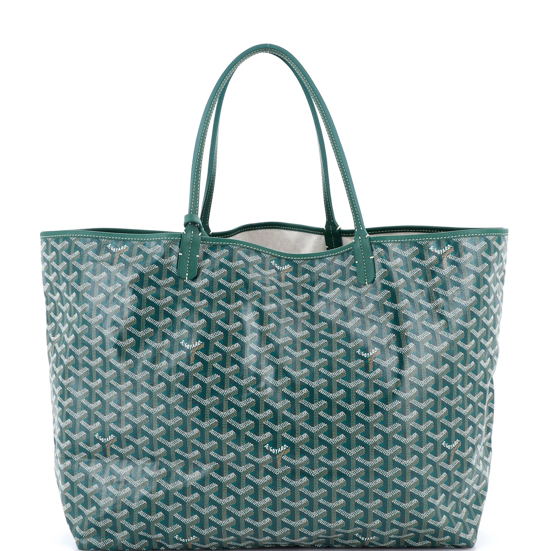 Pre-Owned Goyard Saint Louis Tote Coated Canvas GM, Main, color, Green