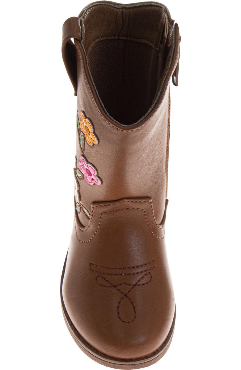 Laura Ashley Embroidered Western Boots Girls' Fashionable Comfort Fit Stylish, Alternate, color,