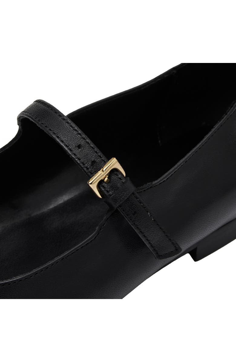 Bruno Magli Melanie Ankle Strap Flat, Alternate, color, Black Leather
