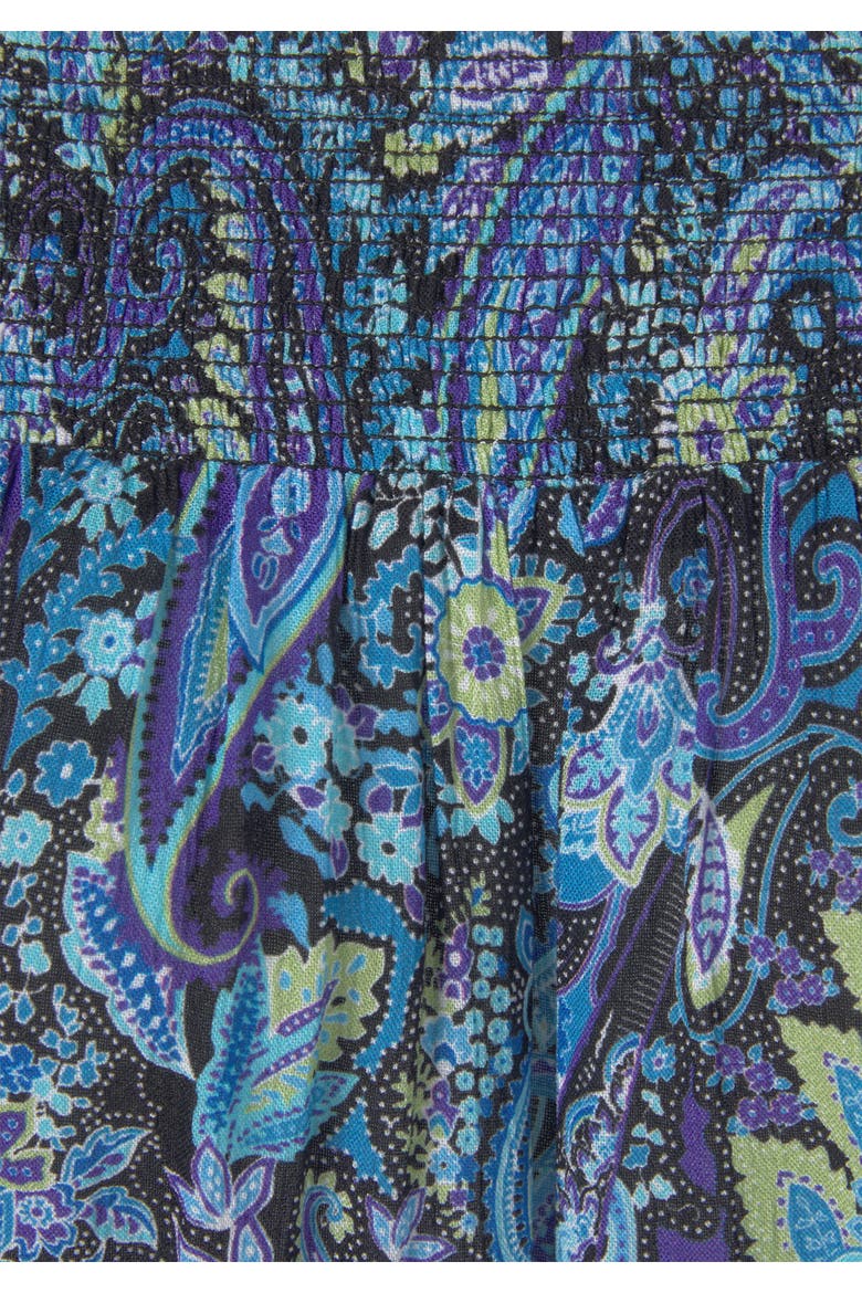 Off Shoulder Patterned Dress, Alternate, color, Blue Multi