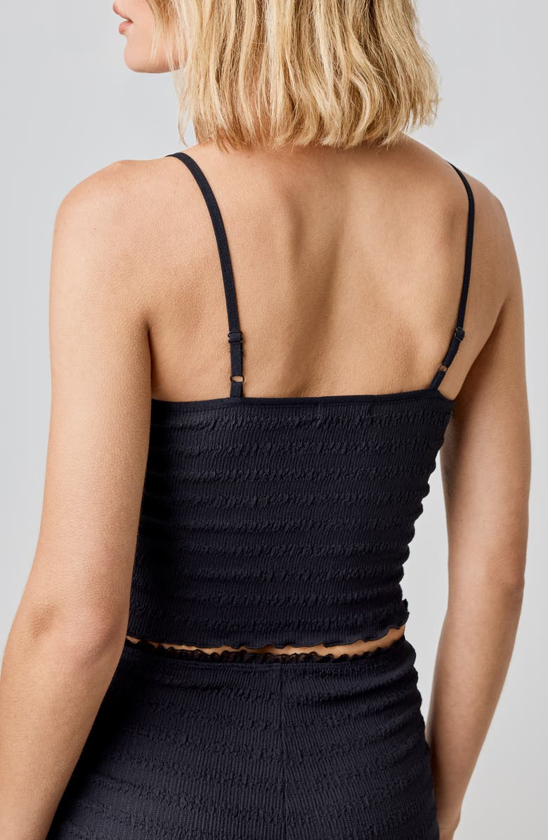 Florence by Mills Seersucker Crop Camisole, Alternate, color, Black