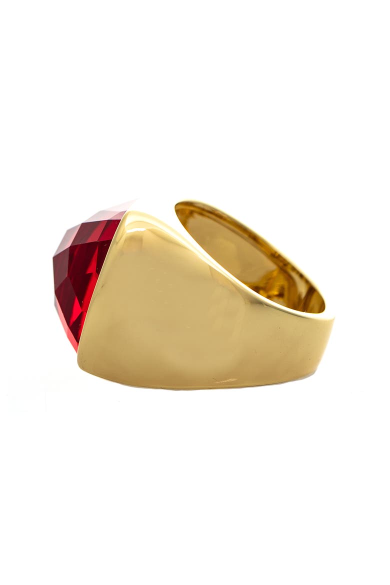 Faceted Stone Cocktail Ring, Alternate, color, RUBY