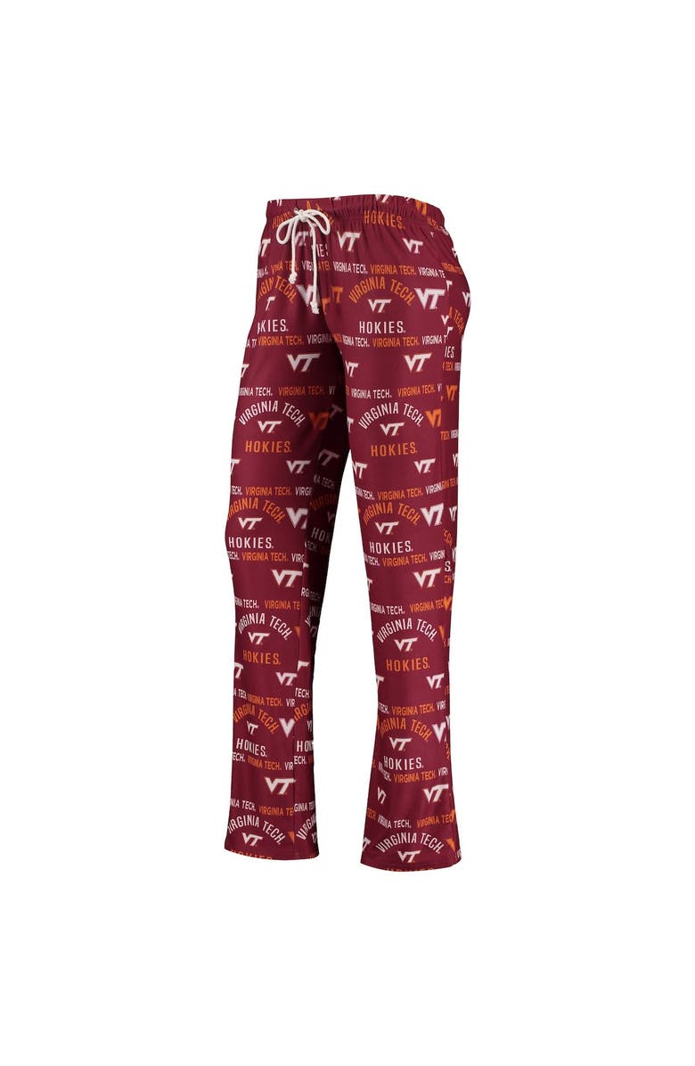 CONCEPTS SPORT Women's Concepts Sport Maroon/White Virginia Tech Hokies Flagship Long Sleeve T-Shirt & Pants Sleep Set, Alternate, color,
