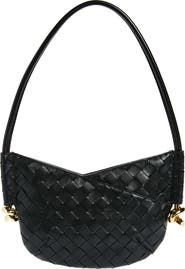 Bottega Veneta Mini Solstice Intrecciato Leather Hobo Bag