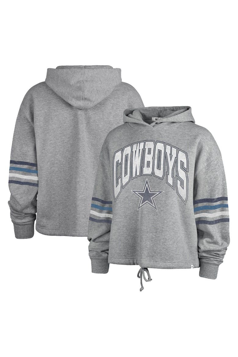 Women's '47 Heather Gray Dallas Cowboys Upland Bennett Pullover Hoodie, Main, color, Gray