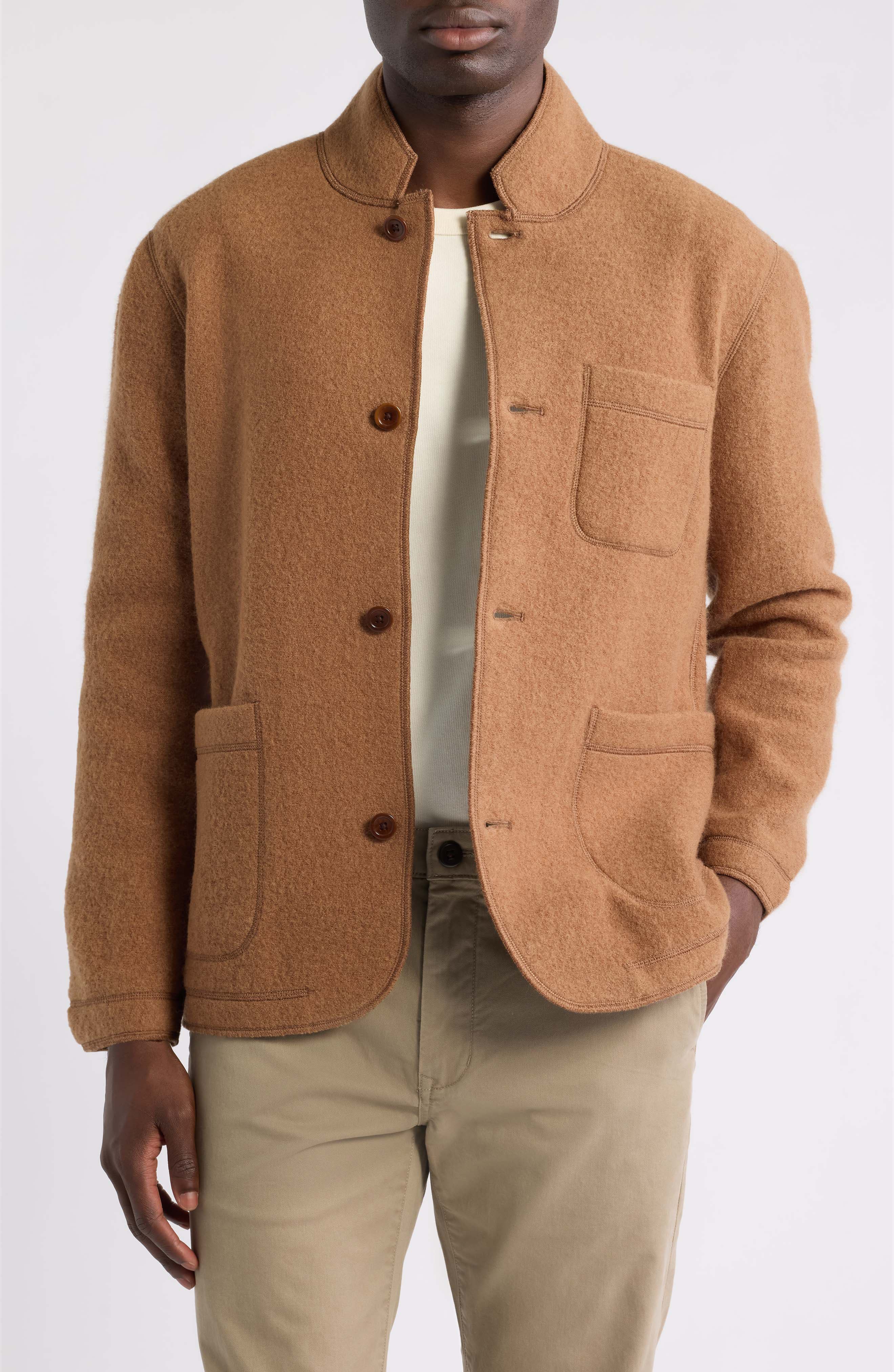 Flint & Tinder by Huckberry Boiled Wool Chore Jacket (Men) | Nordstrom