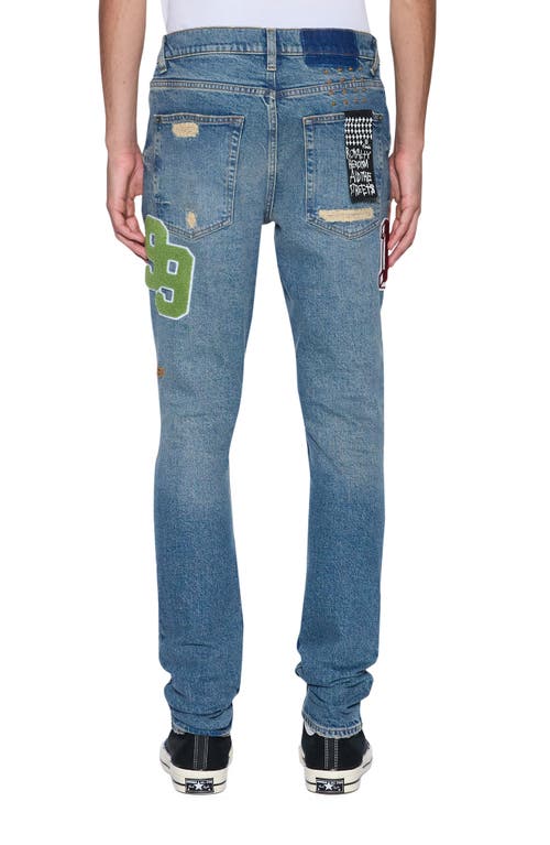 Ksubi Van Winkle Rodeo Patch Ripped Skinny Jeans In Blue
