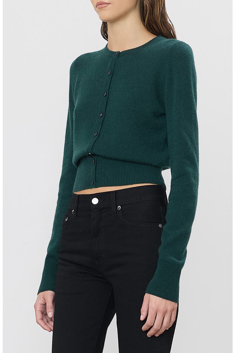 Reese Cashmere Blend Cardigan, Alternate, color, FOREST