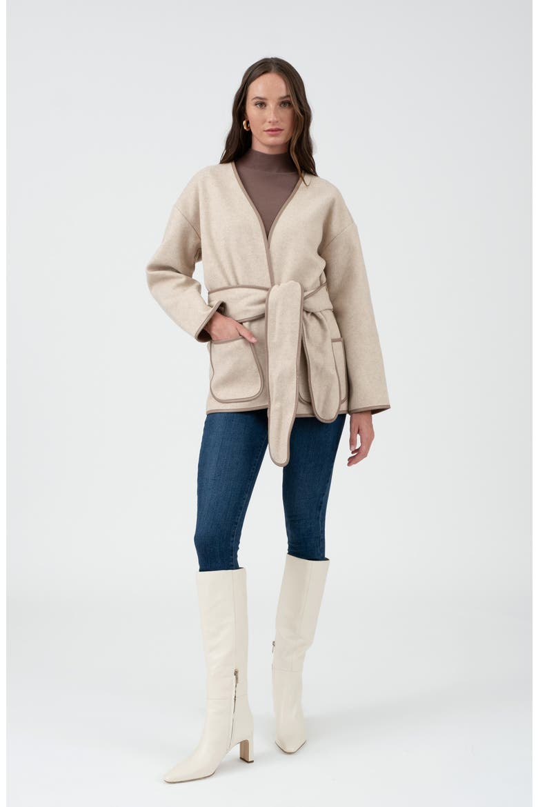 Belted Coat, Alternate, color, CAMEL