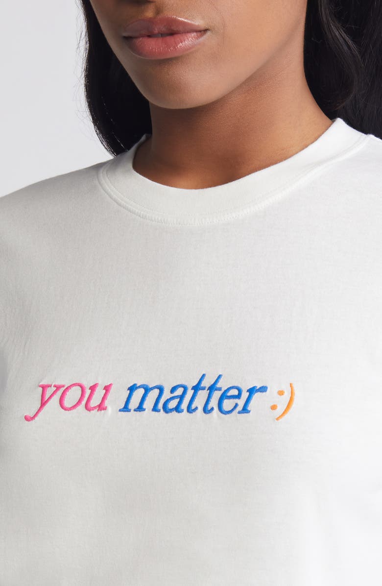 THE MAYFAIR GROUP You Matter T-Shirt, Alternate, color, Cream