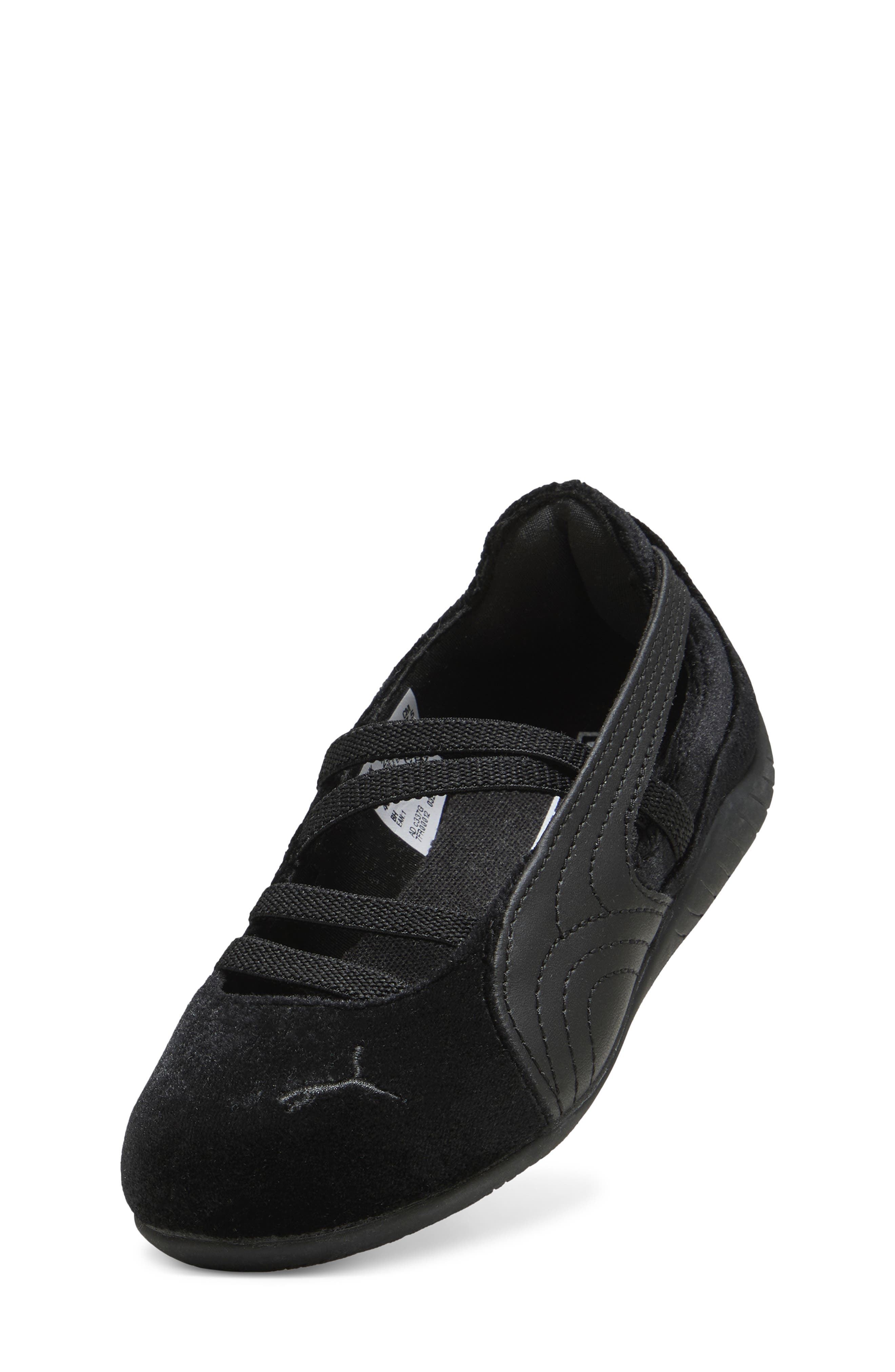 PUMA Kids' Speedcat Ballet Velvet Sneaker, Alternate, color, Black