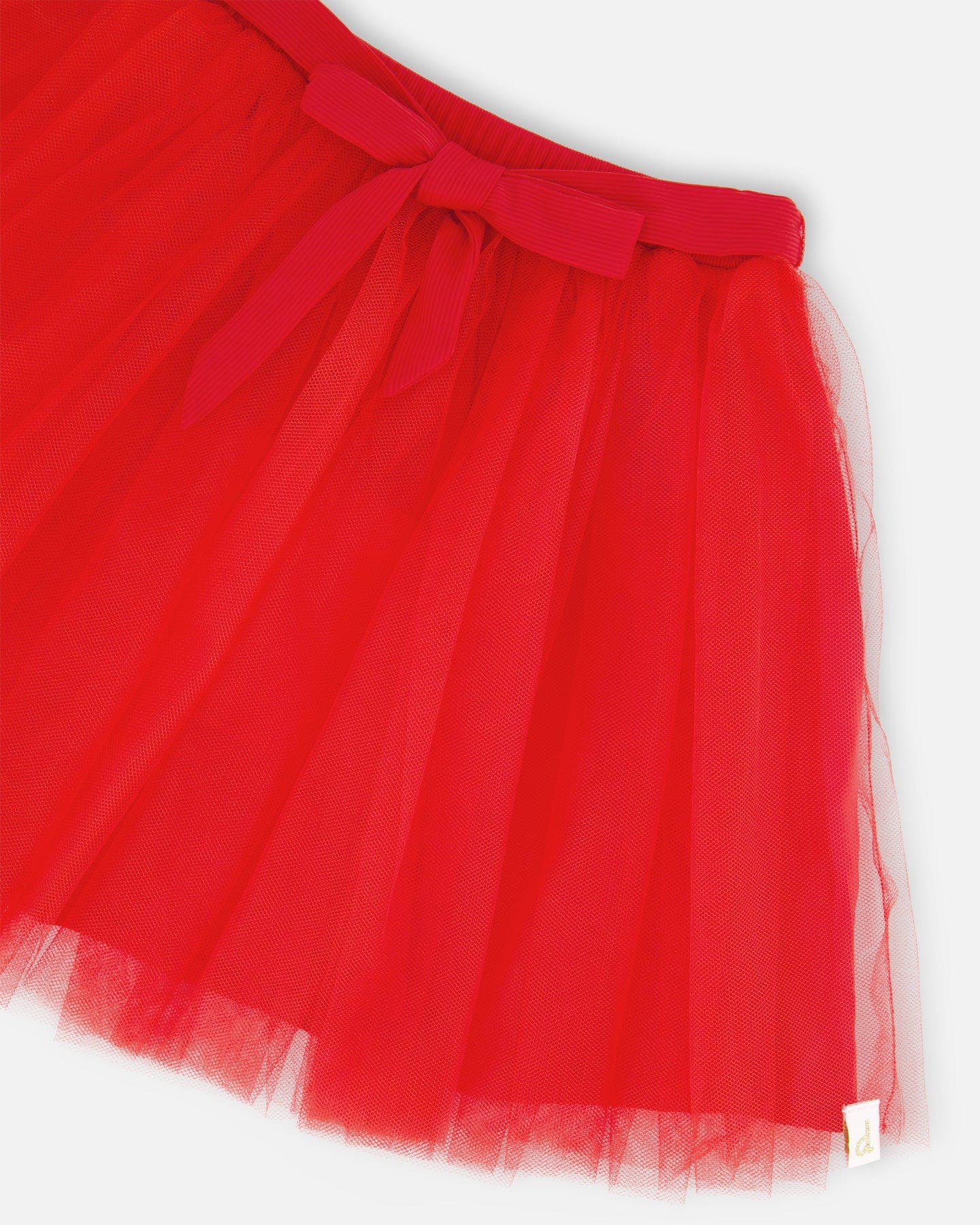 Deux par Deux Elastic Waist Mesh and Eyelet Skirt | Nordstrom
