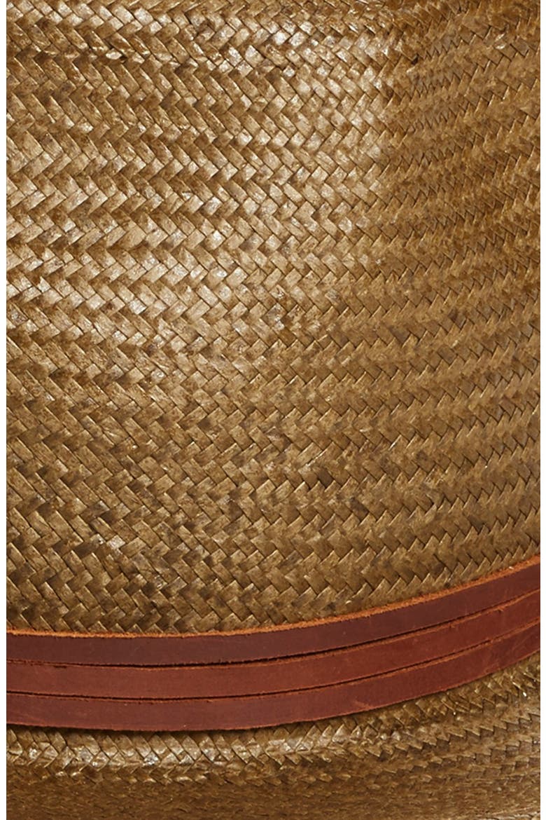 'Pacific' Straw Fedora, Alternate, color, BROWN