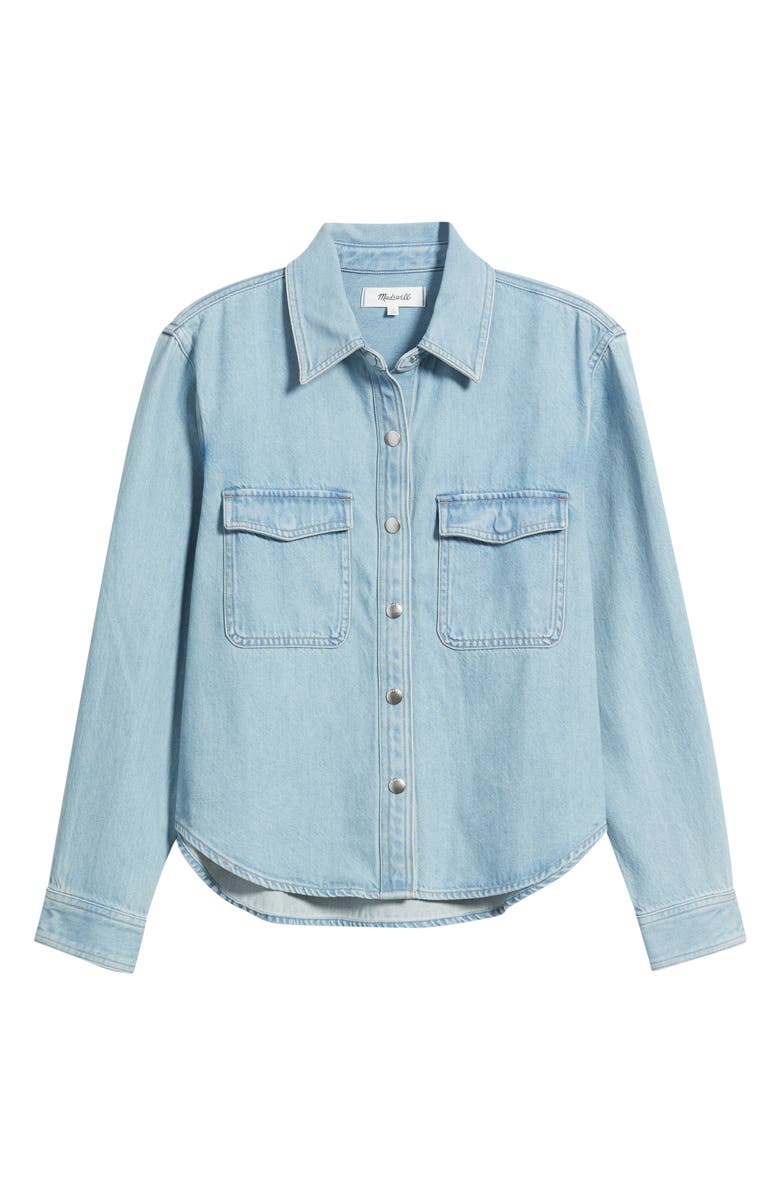 Madewell Airy Denim Relaxed Shirt Jacket, Main, color, Faded Horizon Wash