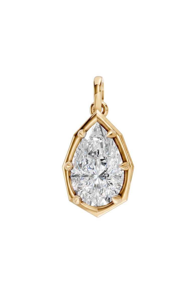 Lab Grown Diamond Pear Encased Charm 14K, Main, color, 14K Gold - 2 Carat