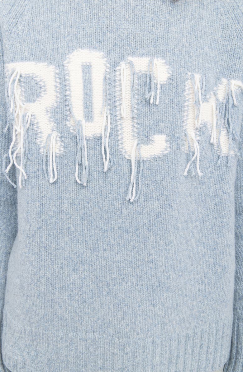 Zadig & Voltaire Mora We Rock Merino Wool Turtleneck Sweater, Alternate, color, Light Blue
