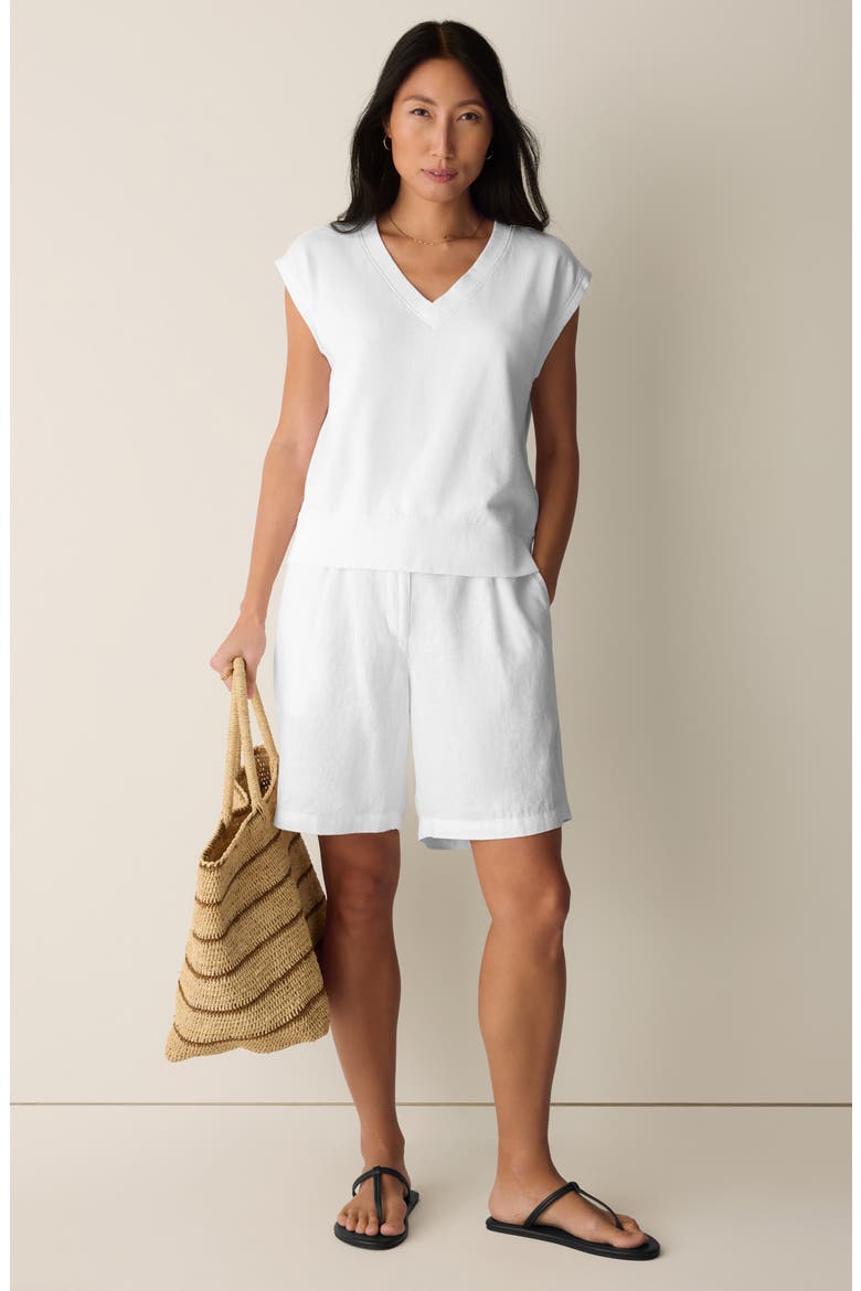 Organic Cotton Sleeveless Top, Alternate, color, WHITE