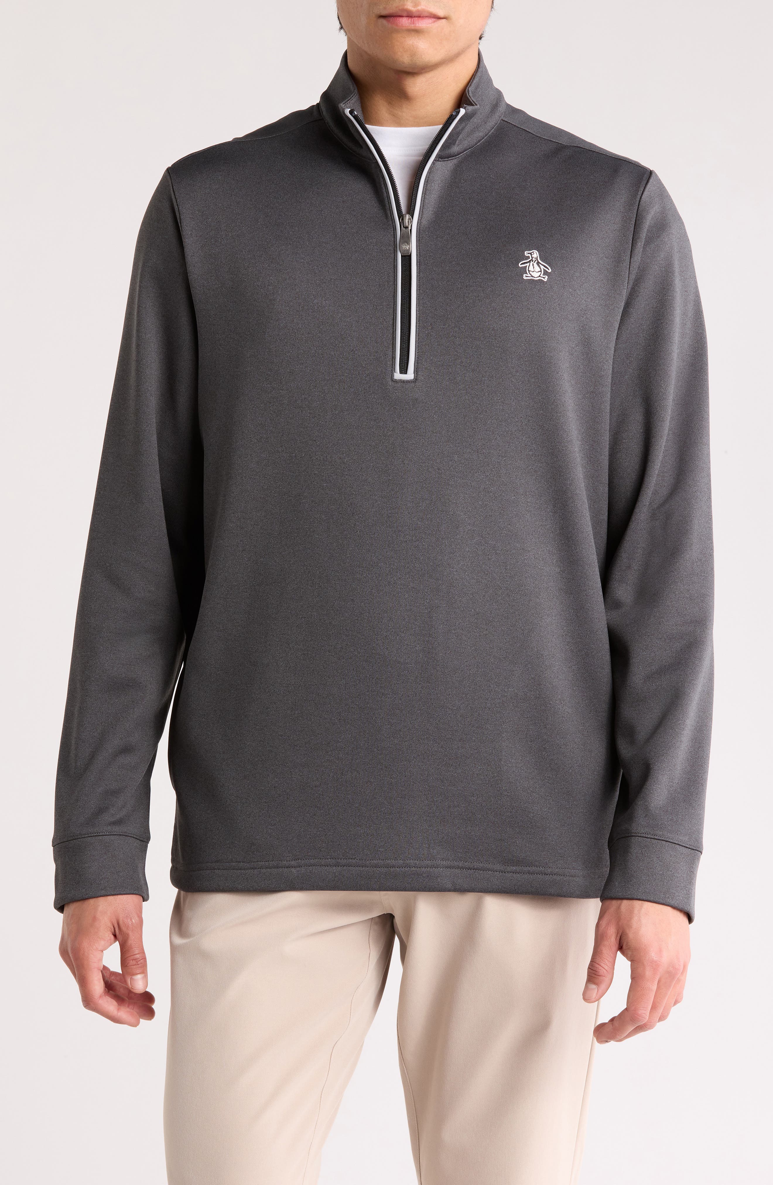 ORIGINAL PENGUIN GOLF Long Sleeve Half-Zip Fleece Pullover