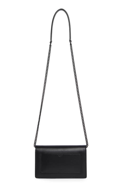 Off-white Jitney Leather Wallet On A Chain In Black