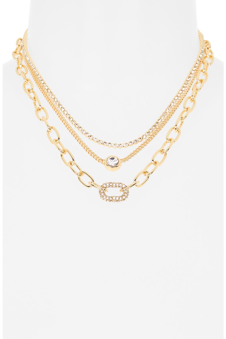 Set of 3 Assorted Chain Necklaces, Alternate, color, GOLD