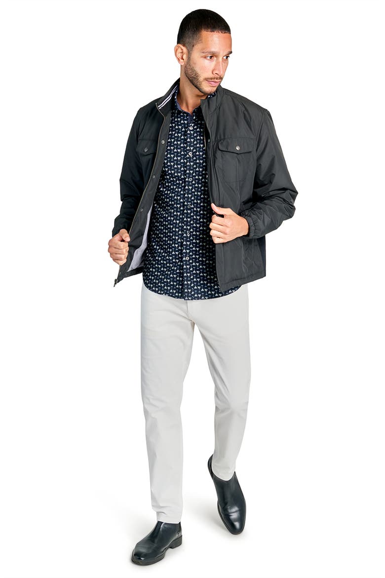 Slim Fit Solid Recycled Hybrid Field Jacket, Alternate, color, BLACK