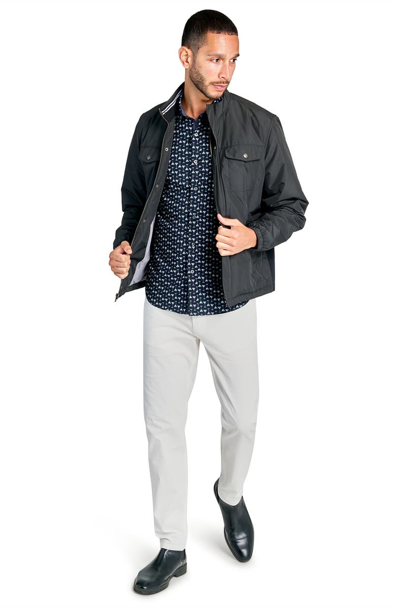 CONSTRUCT Slim Fit Solid Recycled Hybrid Field Jacket, Alternate, color, Black