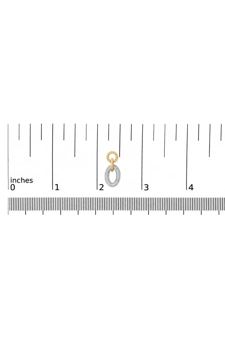 Gold Vermeil 1/10 Cttw Diamond Oval Link Earrings, Alternate, color, Silver