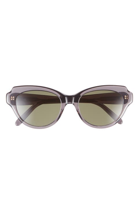 Slim 53mm Round Sunglasses