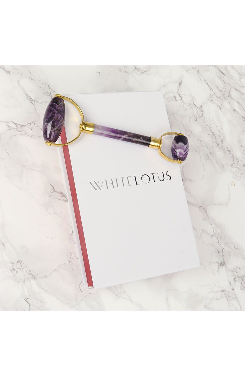 White Lotus Beauty Premium Amethyst Facial Roller, Alternate, color, Purple