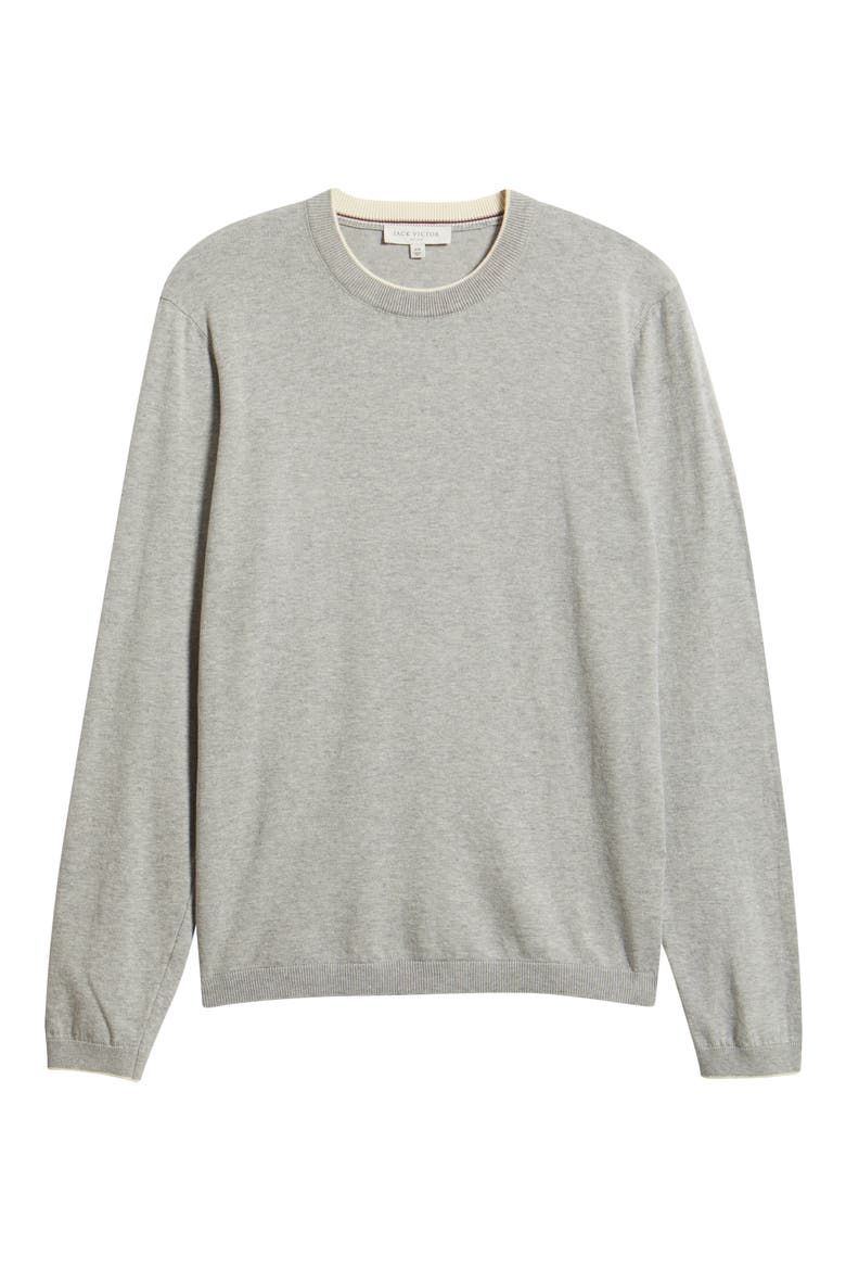 Dan Cotton Sweater, Alternate, color, LIGHT GREY