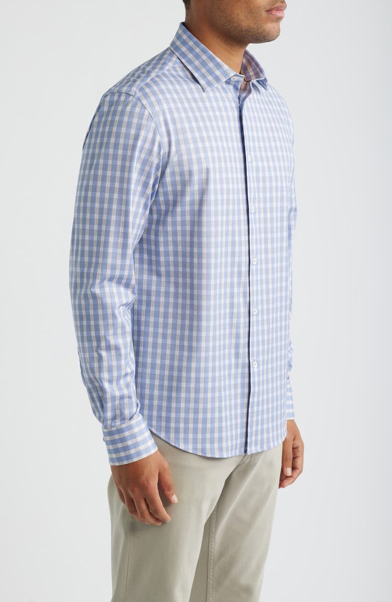 Bugatchi James OoohCotton<sup>®</sup> Plaid Button-Up Shirt, Alternate, color, Orchid