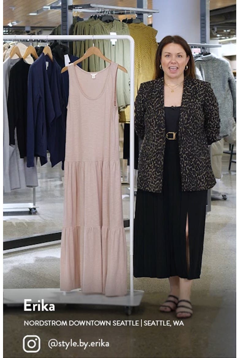Scoop Neck Tiered Maxi Dress video