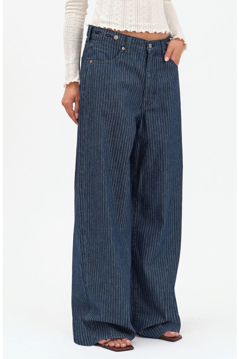 Highland Wide Leg Jeans, Alternate, color, PINSTRIPE