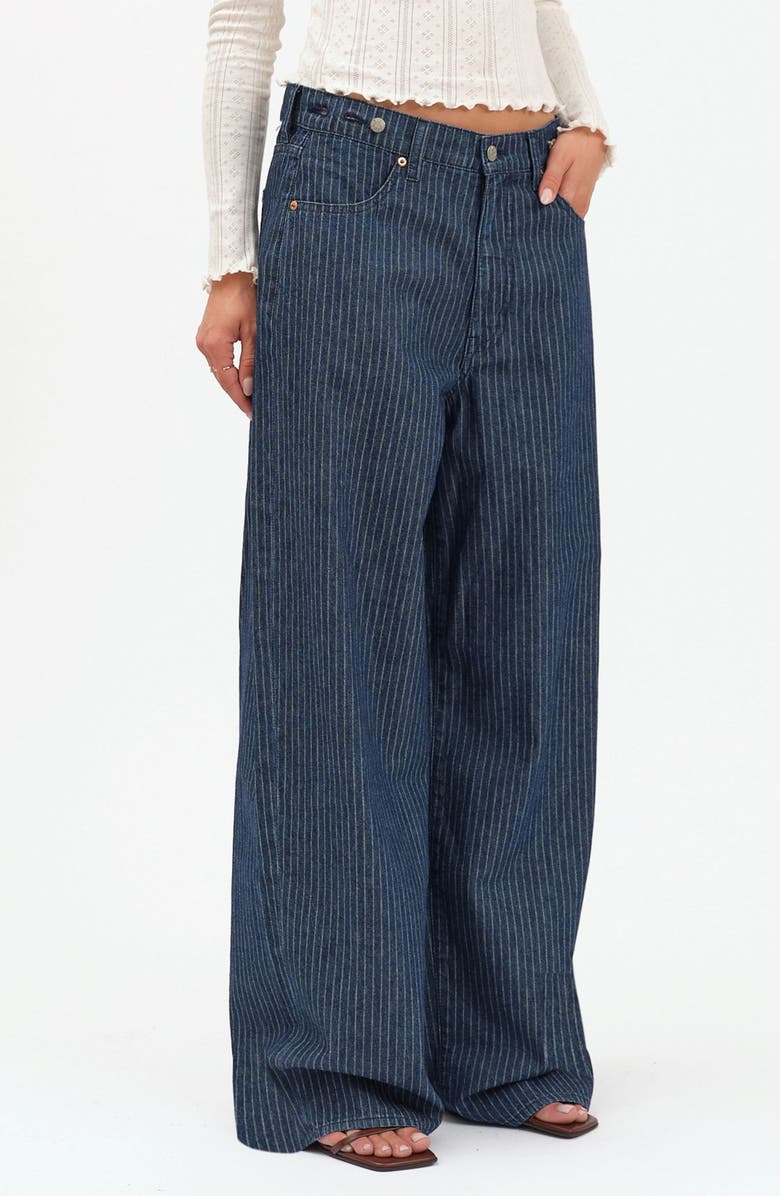 DAZE Highland Wide Leg Jeans, Alternate, color, Pinstripe