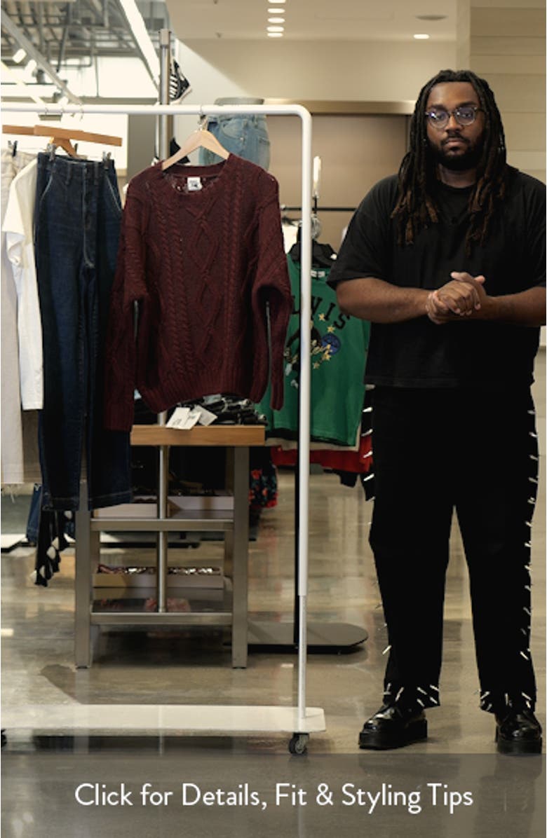 Anaya Oversize Cable Stitch Sweater, sales video thumbnail