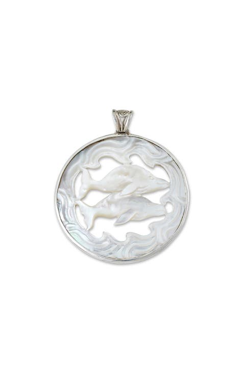 Carved Mother-of-Pearl Whale Pendant