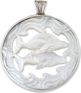 SAMUEL B. Carved Mother-of-Pearl Whale Pendant