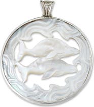 SAMUEL B. Carved Mother-of-Pearl Whale Pendant