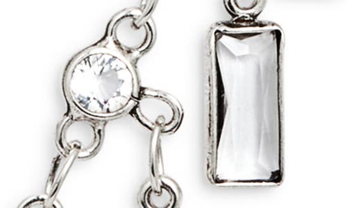 Child Of Wild Night Sky Cubic Zirconia Necklace In Silver