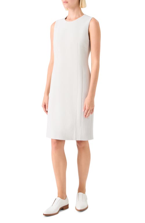 Akris Sleeveless Wool Sheath Dress In White