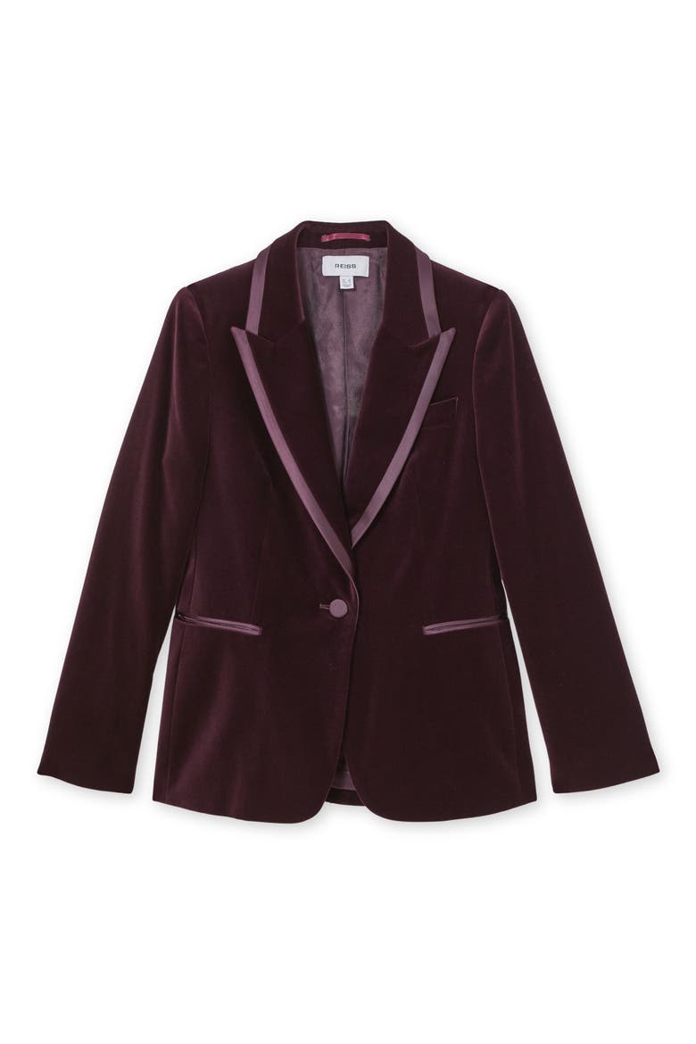 Elia Cotton Velveteen Blazer, Alternate, color, BURGUNDY