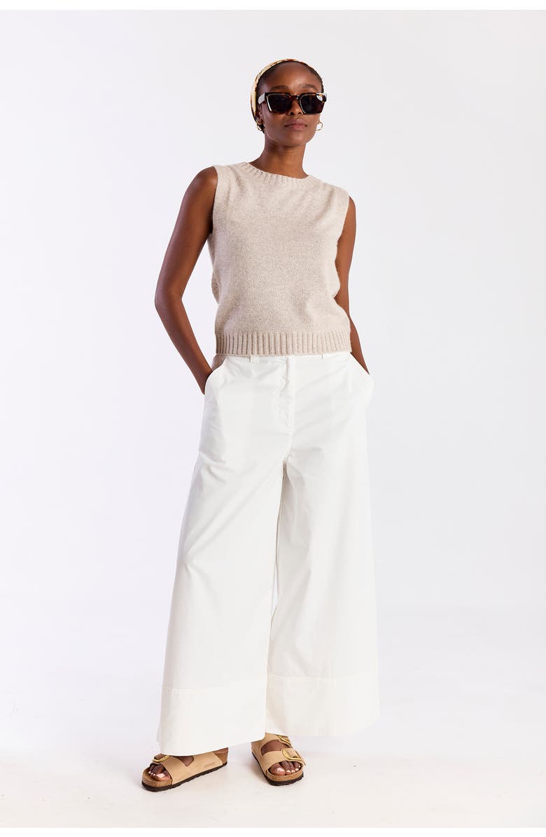 Brodie Pure Cashmere 100% Cashmere Crew Neck Tank, Alternate, color, Wheat