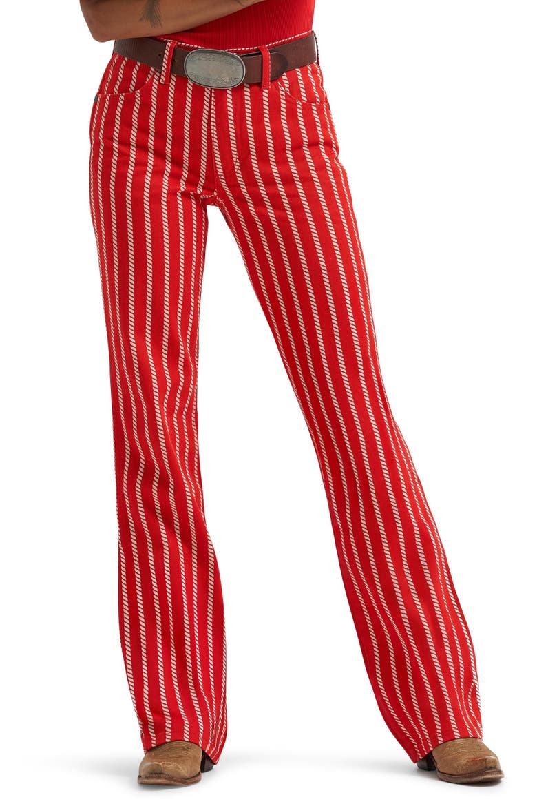 Wrancher Rope Stripe Mid Rise Bootcut Jeans, Main, color, ROPE
