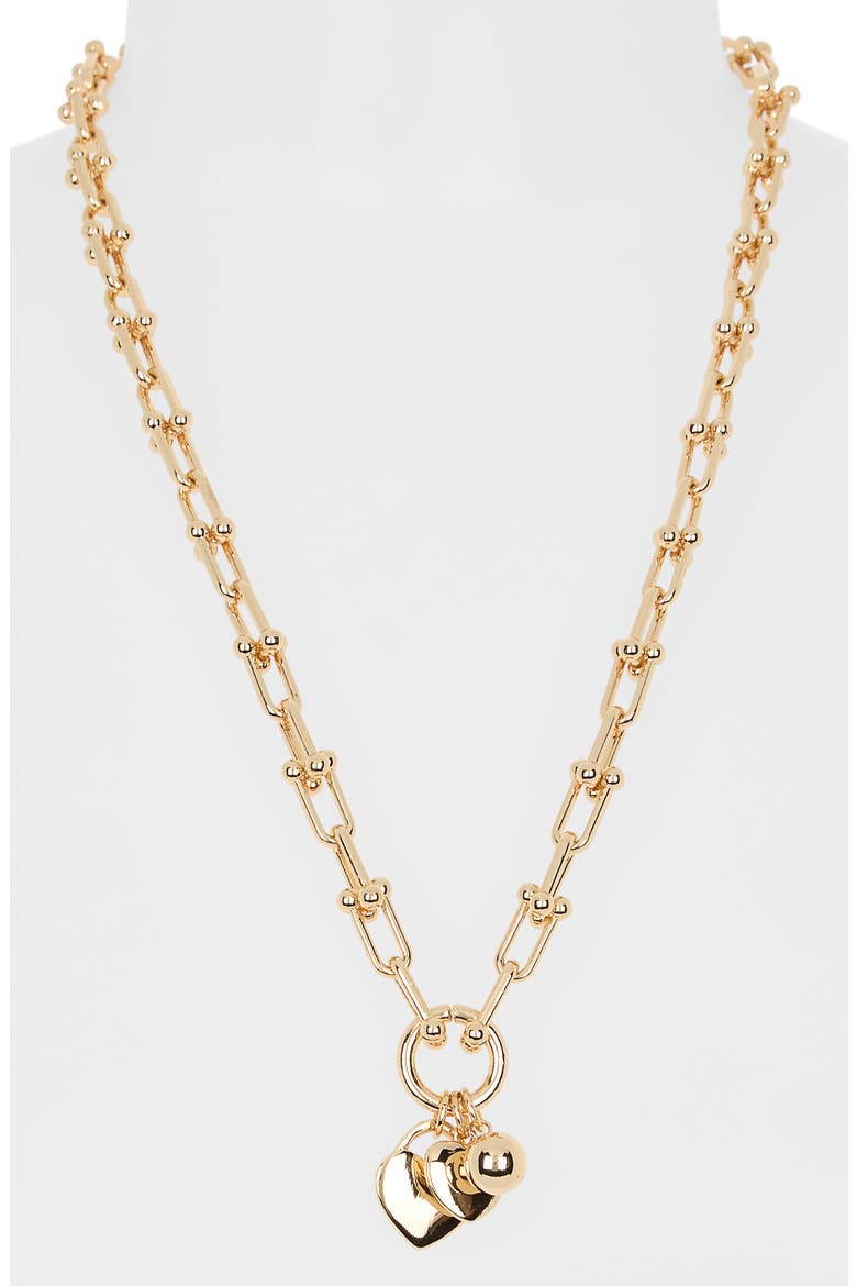 Heart Pendant Necklace, Alternate, color, GOLD