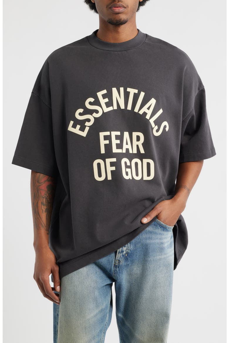 Campus '90s Short Sleeve Logo Graphic T-Shirt, Main, color, FADED BLACK