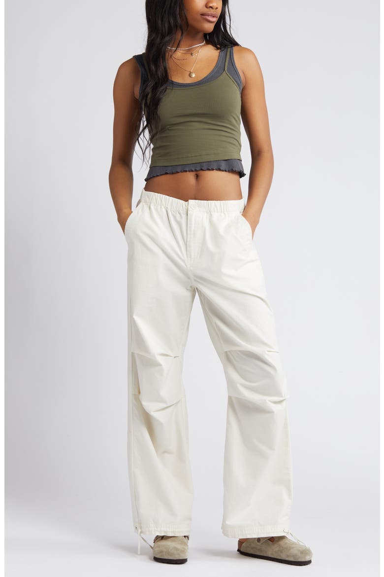 Ripstop Parachute Pants, Main, color, WHITE WHISPER