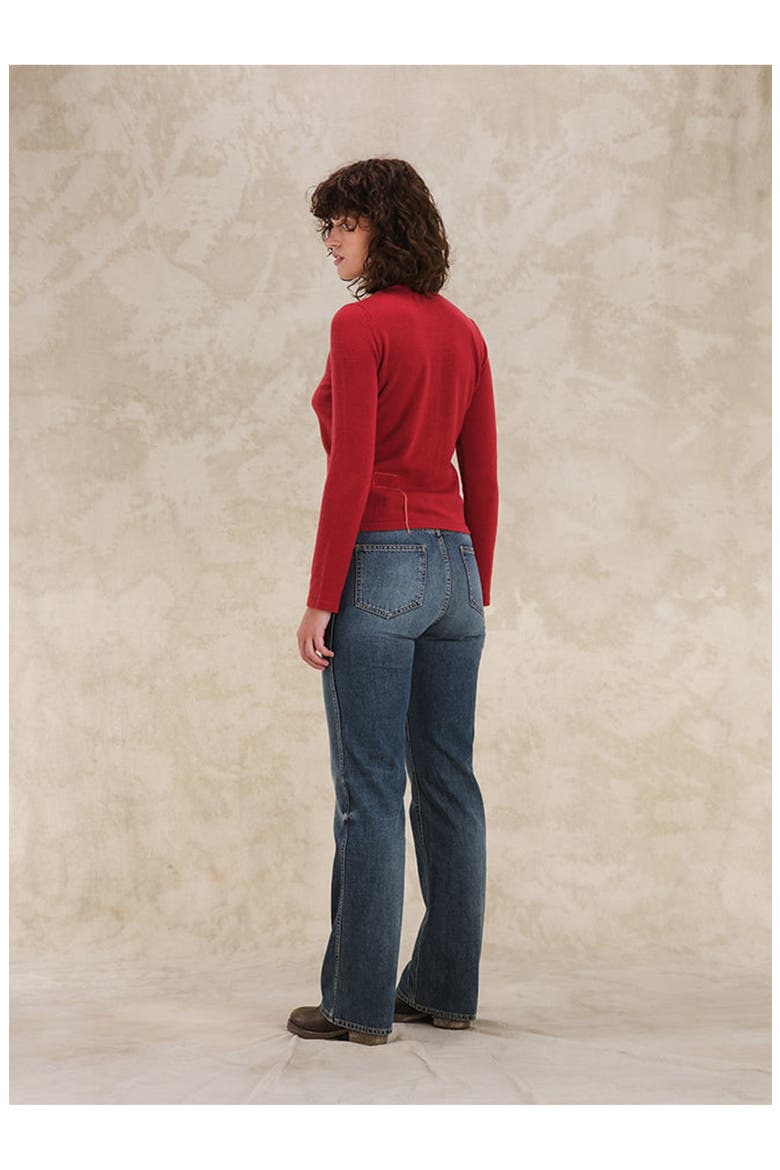 Lou Cashmere Henley Knit, Alternate, color, WINE