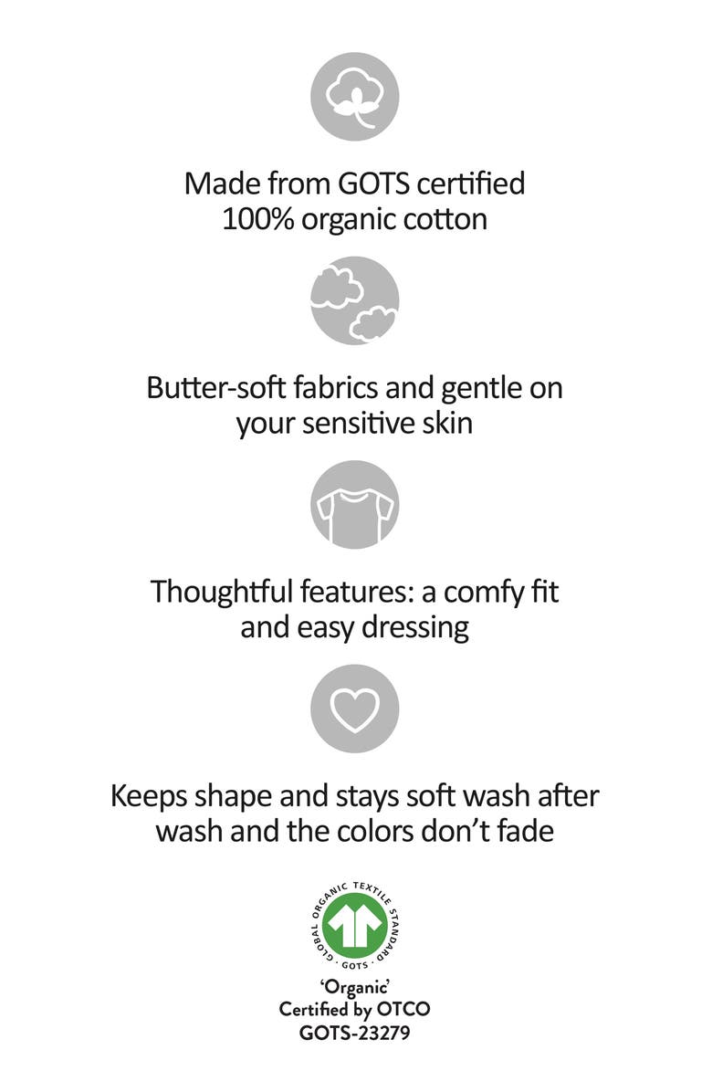 BUTTERBLU Kids' Taylor 5-Pack Assorted Organic Cotton T-Shirts, Alternate, color, Pink