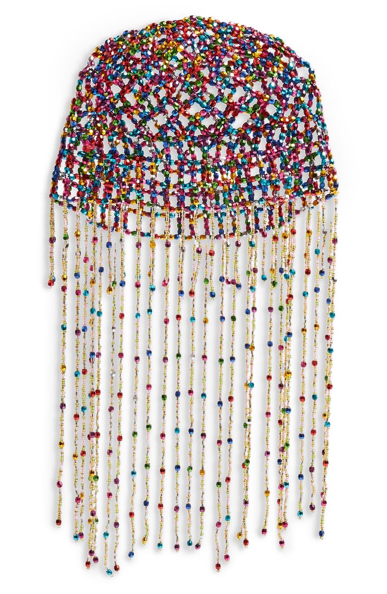 Topshop Festival Fringed Headpiece, Alternate, color, 