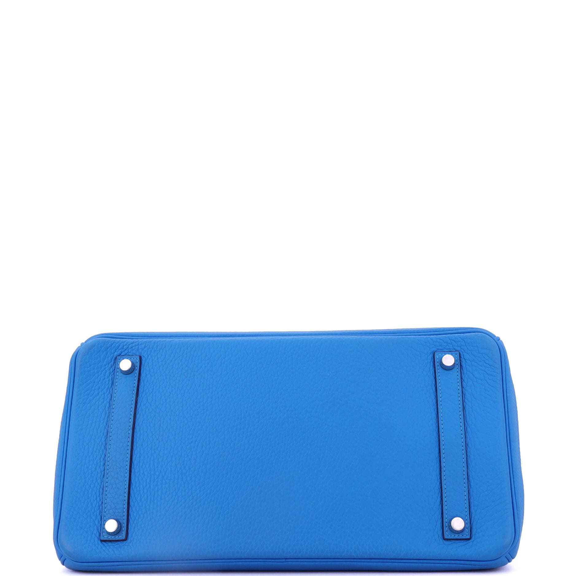 Pre-Owned Hermes Birkin Handbag Blue Togo with Palladium Hardware 35, Alternate, color, Bleu Hydra